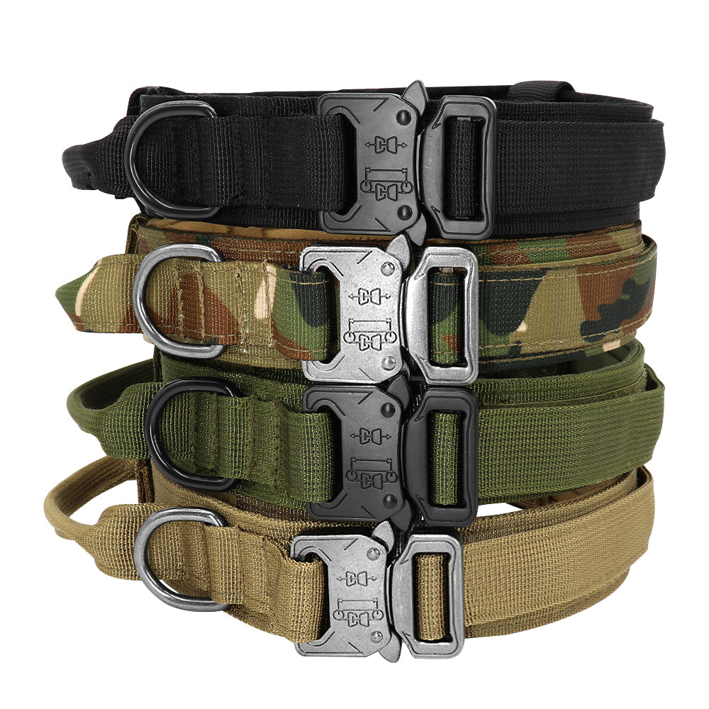 Militär-Hundehalsband robustes taktisches Hundehalsband verstellbar Nylon