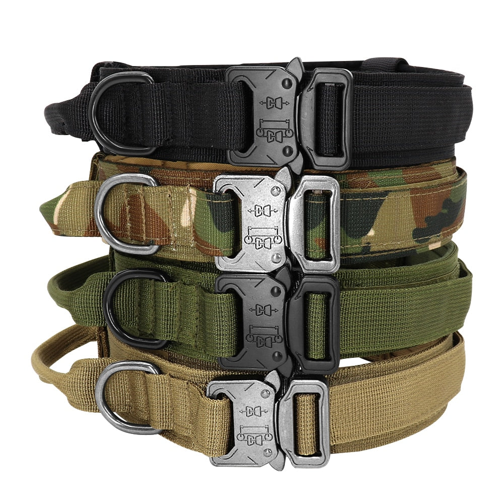 Militär-Hundehalsband robustes taktisches Hundehalsband verstellbar Nylon
