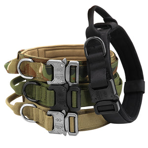 Militär-Hundehalsband robustes taktisches Hundehalsband verstellbar Nylon