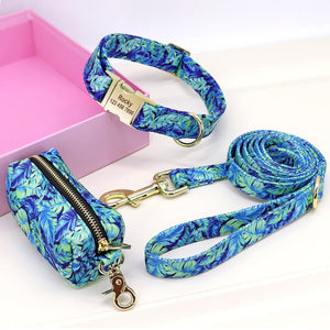Personalisiertes Halsband Gravur Leine Name Telefonnummer Beuteltasche