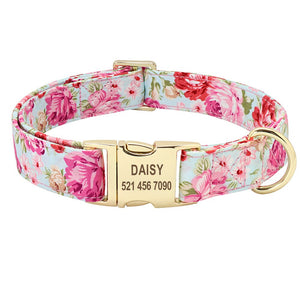 Personalisiertes Halsband Gravur Leine Name Telefonnummer Beuteltasche