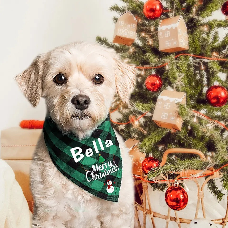 Halstuch personalisiert mit Weihnachtsmotiven