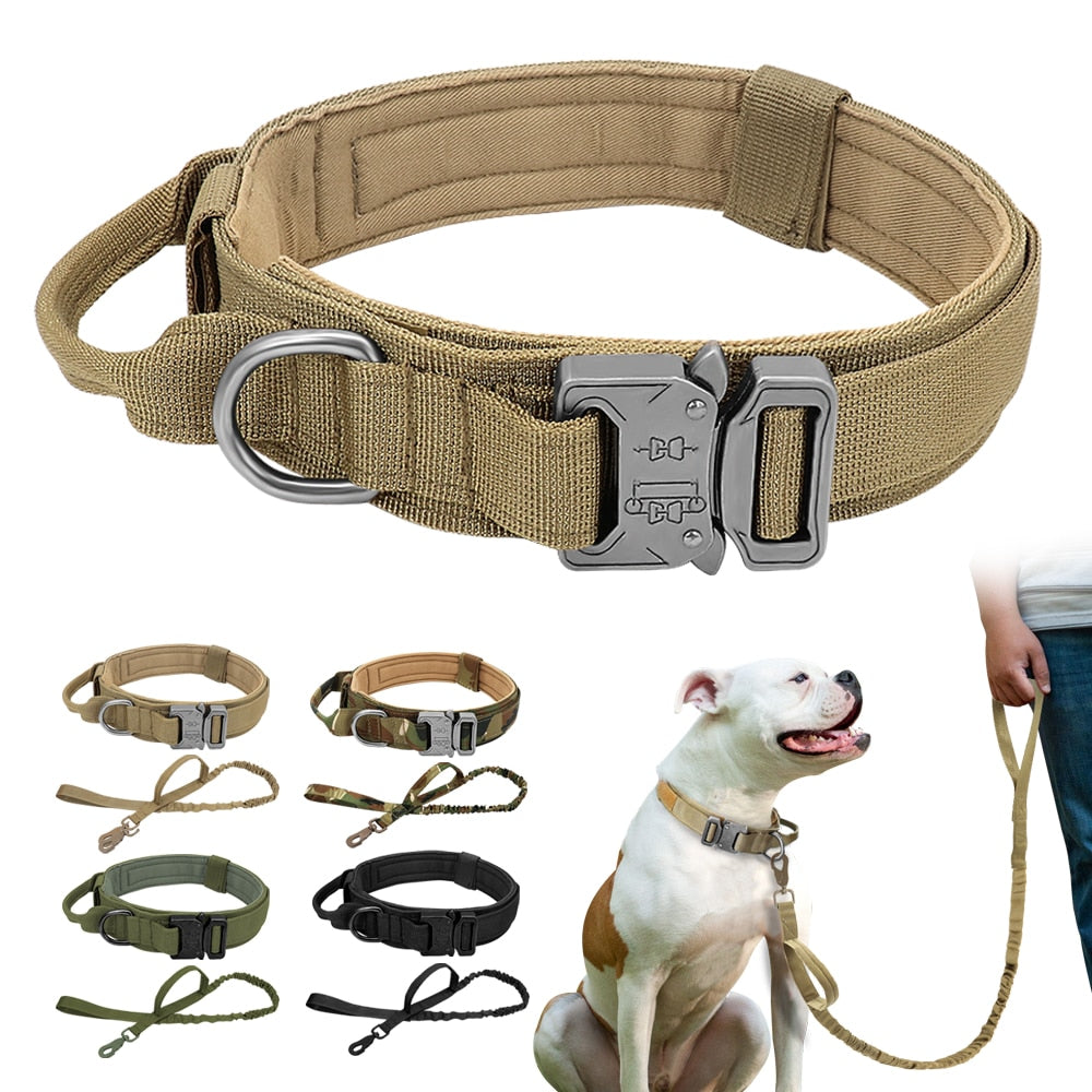 Militär-Hundehalsband robustes taktisches Hundehalsband verstellbar Nylon