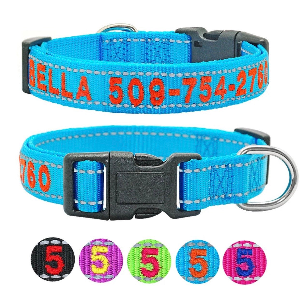 lightweight Nylon-Halsband Stickerei Kunststoffschließe