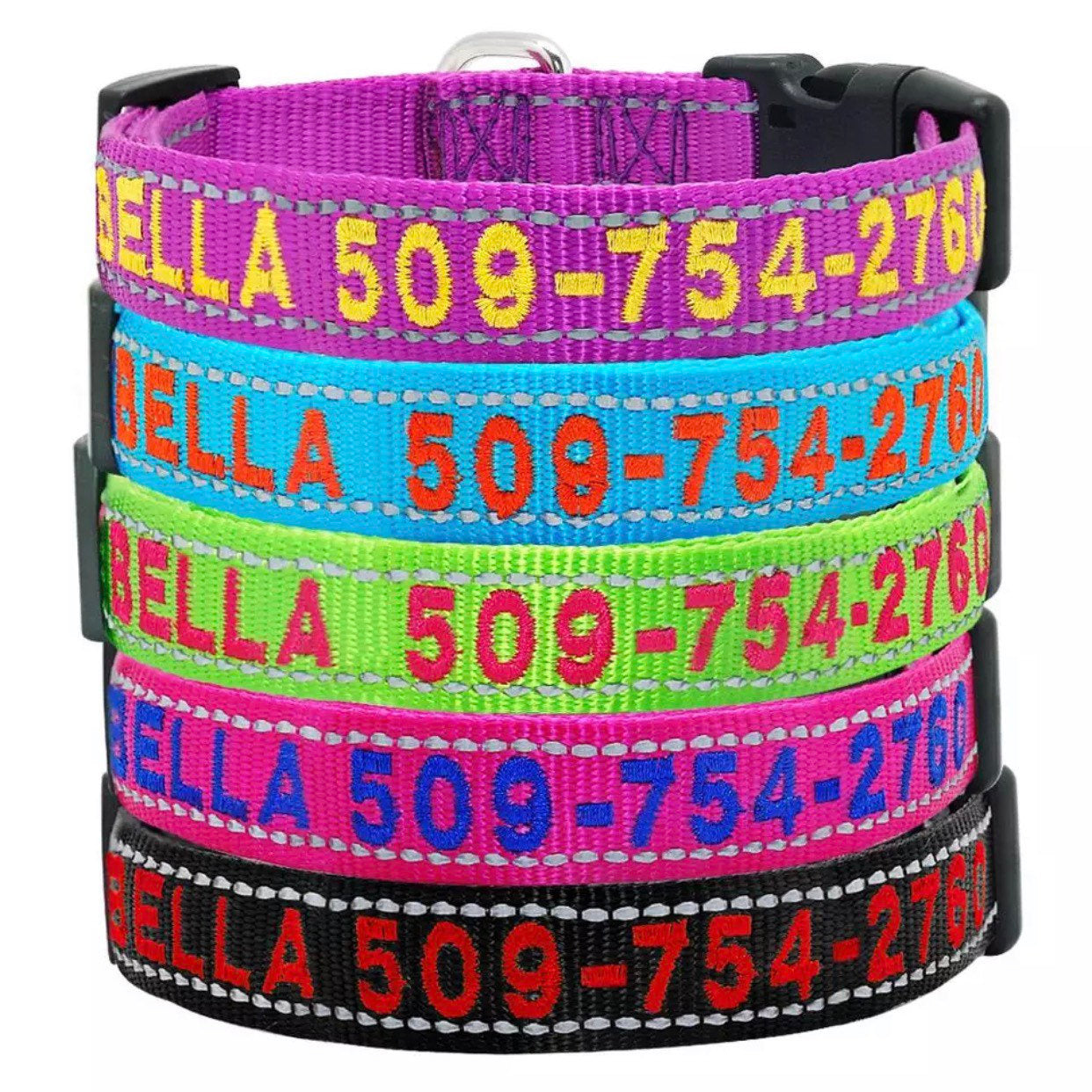 lightweight Nylon-Halsband Stickerei Kunststoffschließe