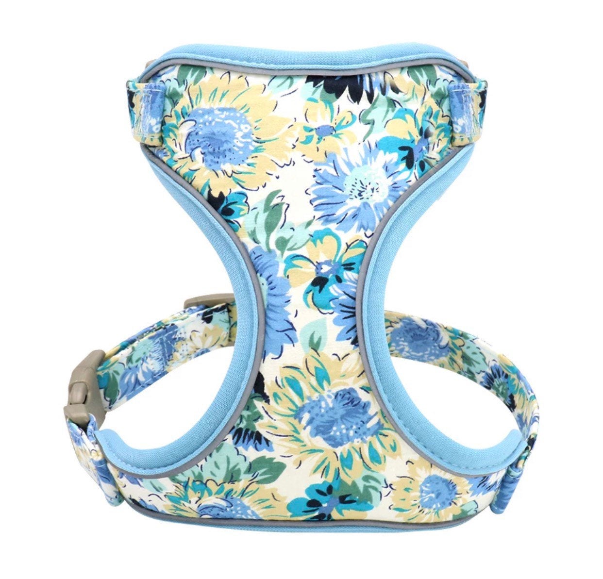Set Hundegeschirr Brustgurt Blumen Design
