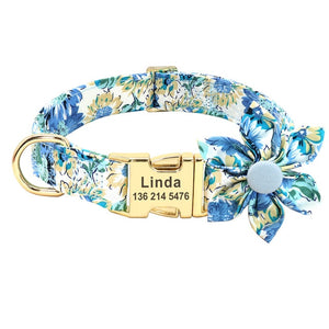 personalisiertes Nylon Hundehalsband Leinen Set