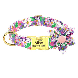 personalisiertes Nylon Hundehalsband Leinen Set
