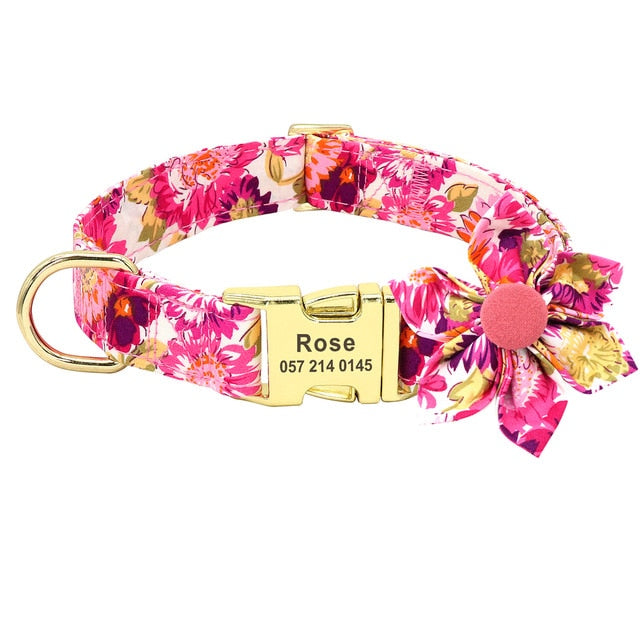 personalisiertes Nylon Hundehalsband Leinen Set