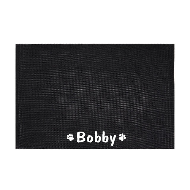 Personalized Pet Bowl Mat Waterproof Dog Cat Placemat For Dog Cat Custom Name Pet Food Pad Bowl Drinking Feeding Mat Easy Wash