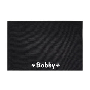 Personalized Pet Bowl Mat Waterproof Dog Cat Placemat For Dog Cat Custom Name Pet Food Pad Bowl Drinking Feeding Mat Easy Wash